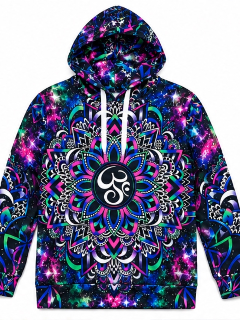Zootop Bear – Multicolour – Galaxy Mandala Hoodie – Size M